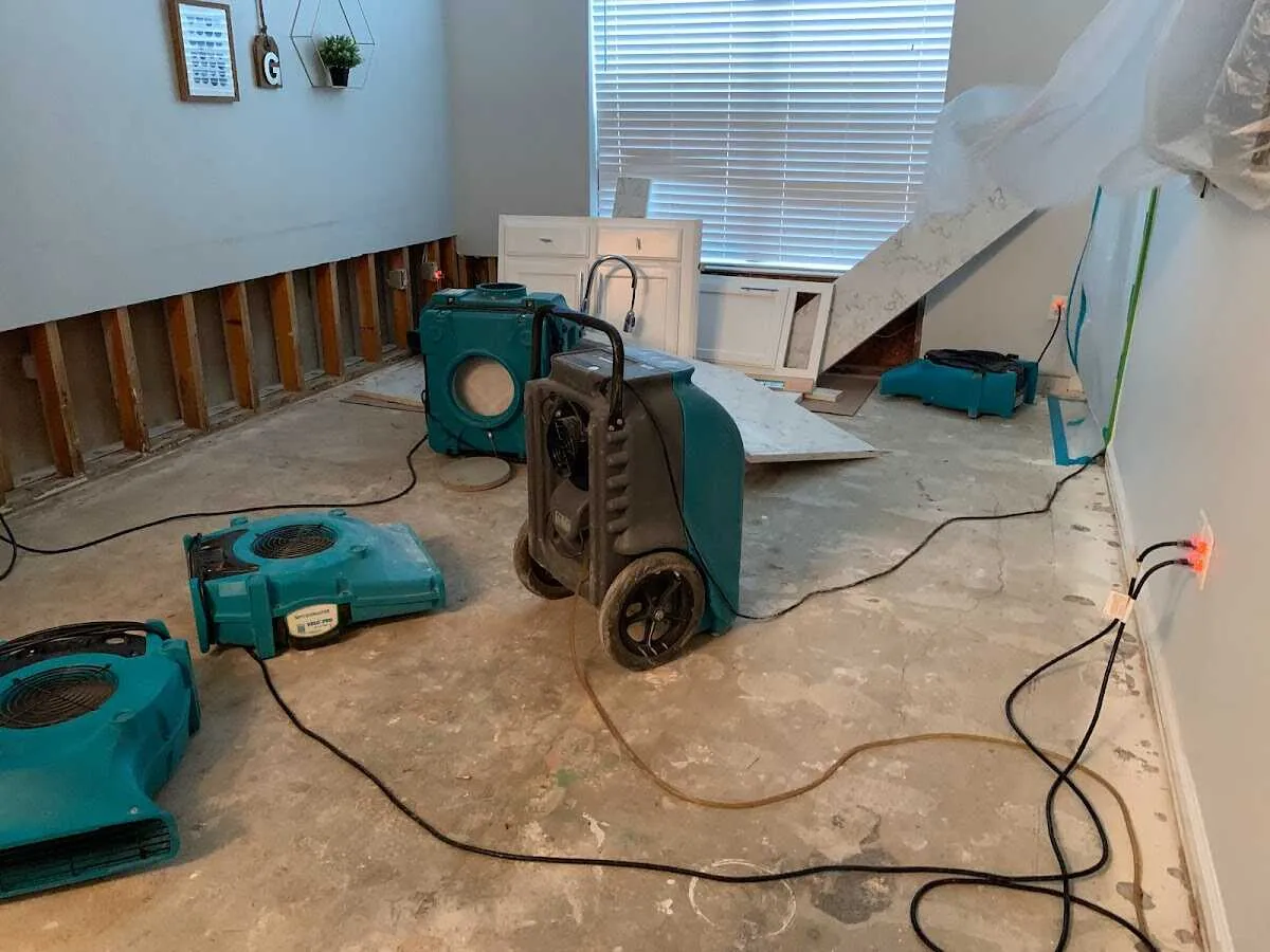 Dehumidifier in flood-cut room for Water Extraction & Removal in Greeneville